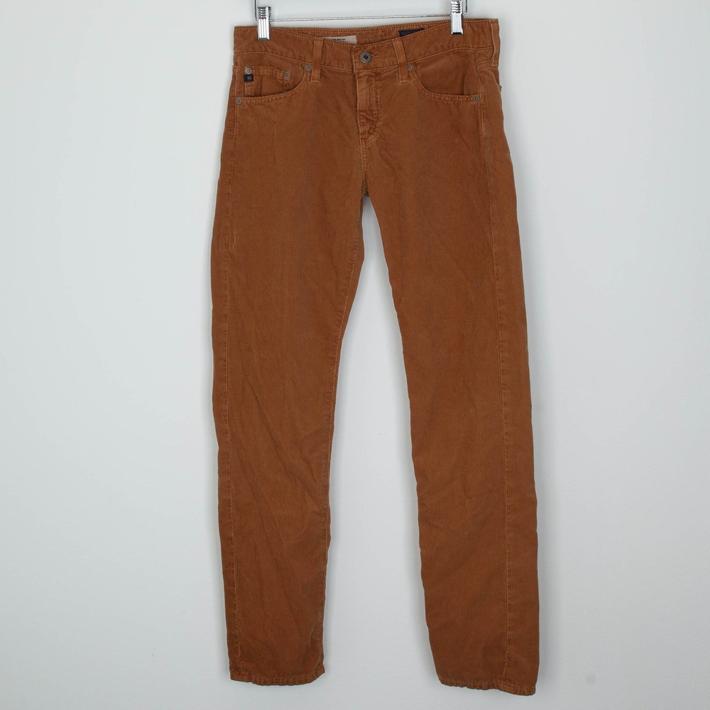 AG Adriano Goldschmied Womens The Nolan Relaxed Slim Corduroy Pants‎ 27R Tan